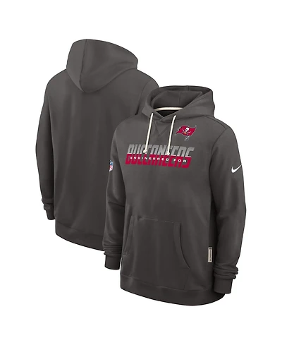 Nike Men's Pewter Tampa Bay Buccaneers Sideline Standard Issue Dri-fit Hoodie