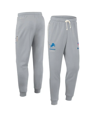 Nike Men's Gray Detroit Lions Sideline Standard Issue Dri-fit Taper Pants