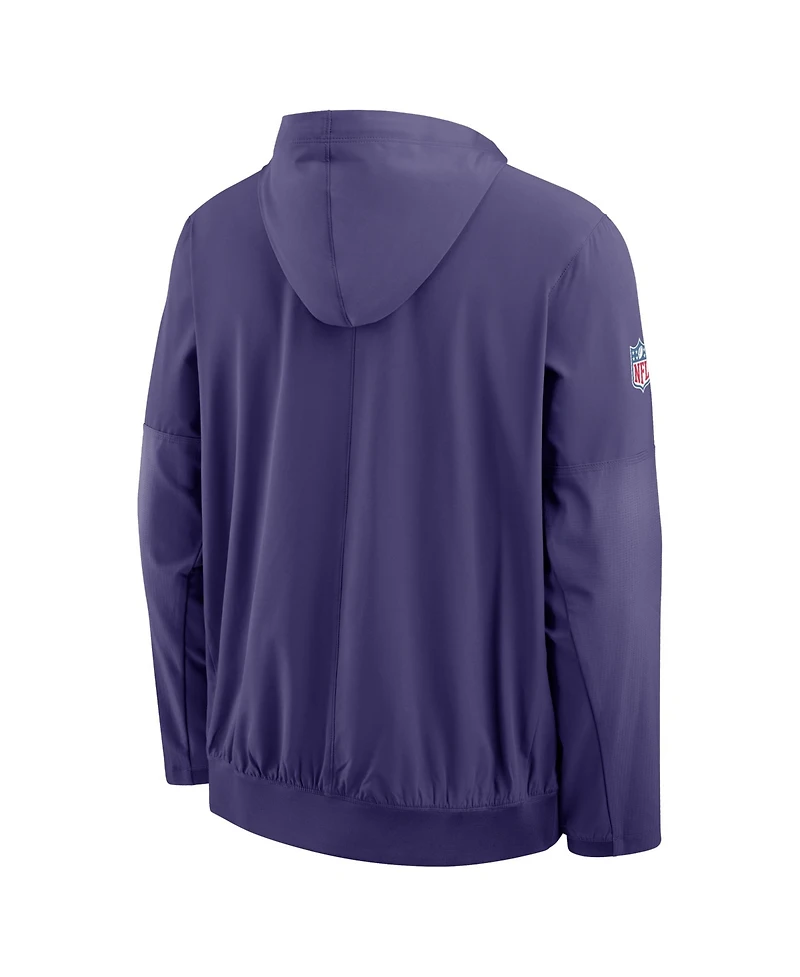 Nike Men's Purple Minnesota Vikings Alt Anorak Half-Zip Hooded Jacket