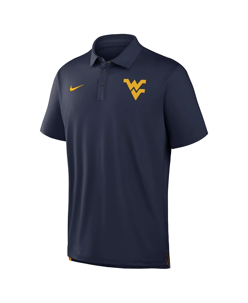 Nike Men's Navy West Virginia Mountaineers 2026 Sideline Tour Dri-fit Polo Shirt