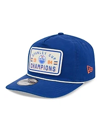 New Era Men's Royal Edmonton Oilers Throwback Stanley Cup Champions Side Patch 19TWENTY Adjustable Hat
