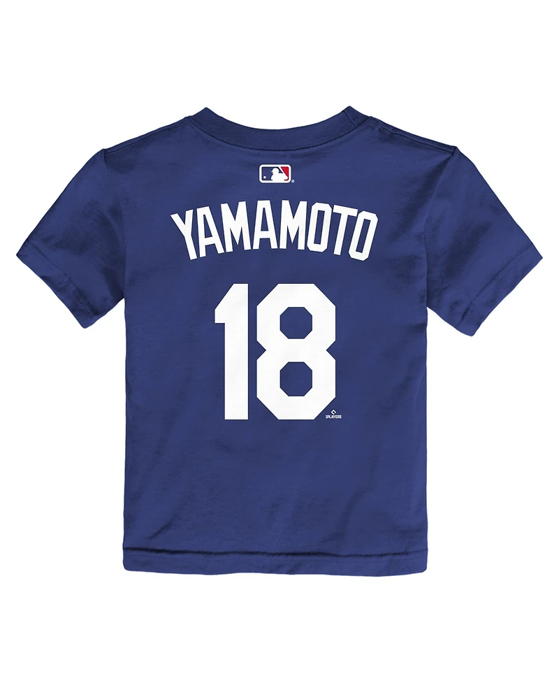 Nike Toddler Yoshinobu Yamamoto Royal Los Angeles Dodgers Name & Number T-Shirt