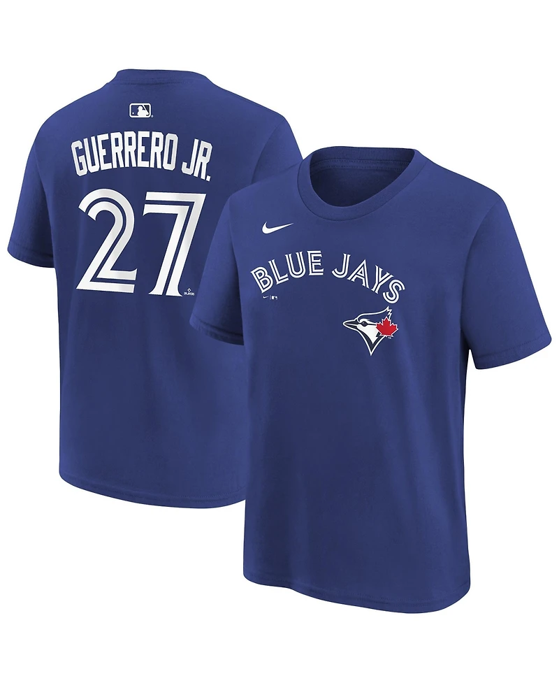 Nike Big Boys and Girls Vladimir Guerrero Jr. Royal Toronto Blue Jays Name & Number T-Shirt
