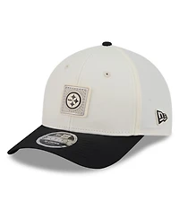 New Era Men's Cream/Black Pittsburgh Steelers 2026 Nfl Training Camp 9FORTY Adjustable Hat