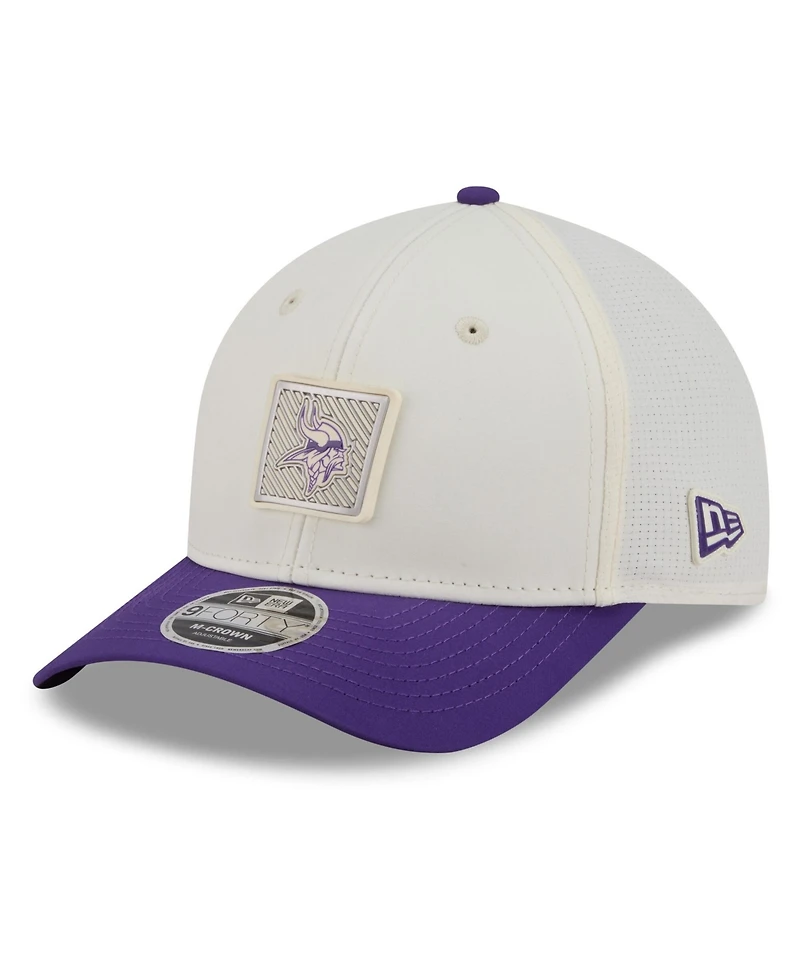 New Era Men's Cream/Purple Minnesota Vikings 2026 Nfl Training Camp 9FORTY Adjustable Hat