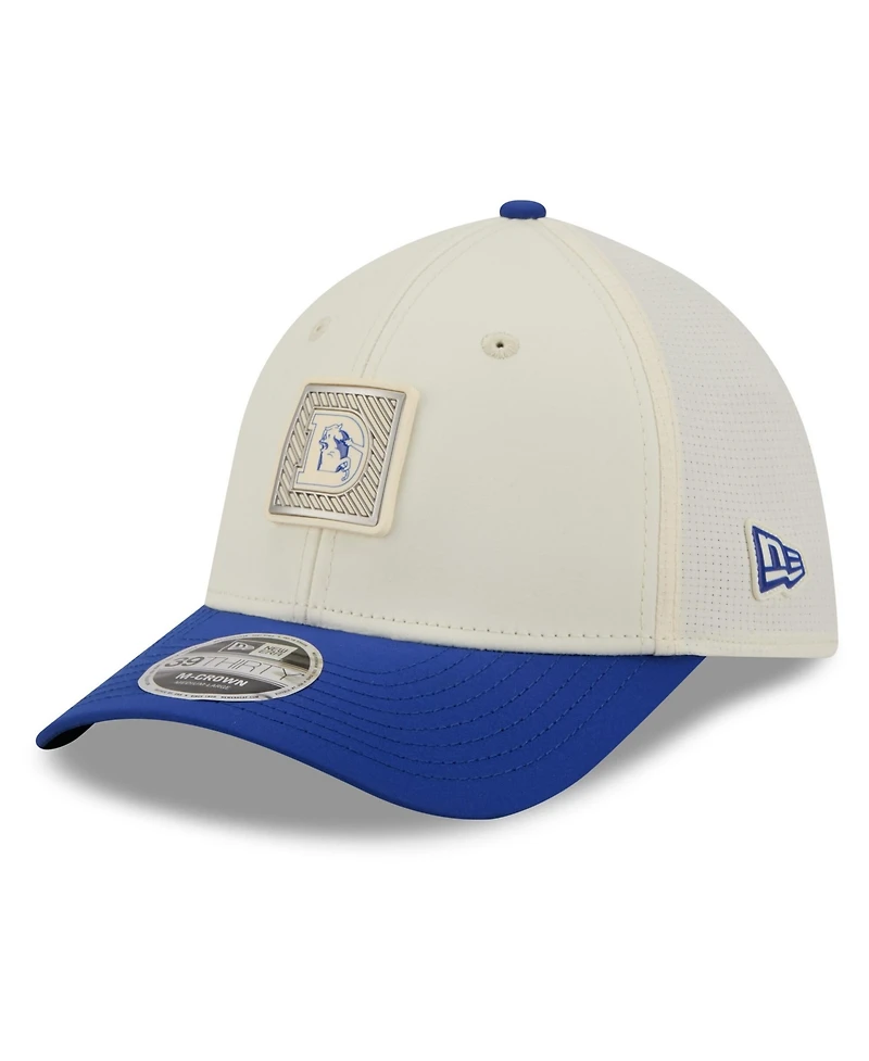 New Era Men's Cream/Royal Denver Broncos 2026 Nfl Training Camp 39THIRTY Flex Hat