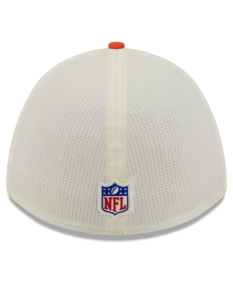 New Era Men's Cream/Orange Cleveland Browns 2026 Nfl Training Camp 39THIRTY Flex Hat