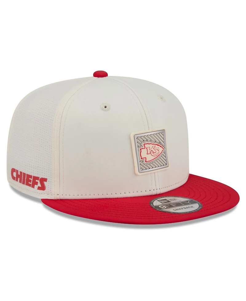 New Era Men's Cream/Red Kansas City Chiefs 2026 Nfl Training Camp 9FIFTY Snapback Hat