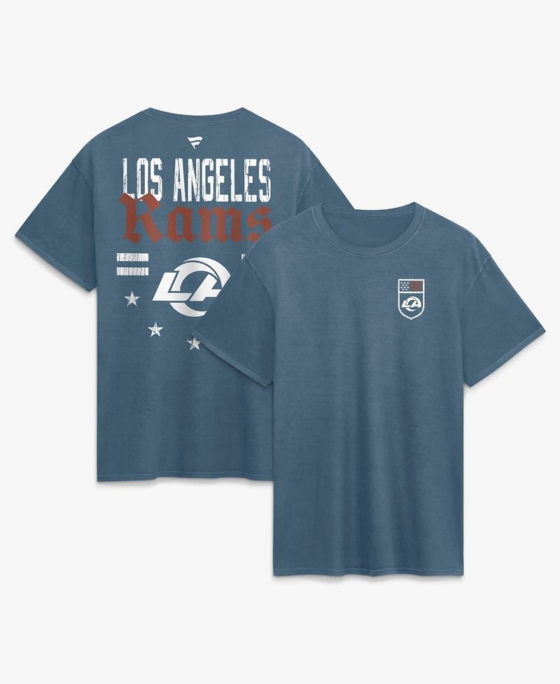 Fanatics Men's Blue Los Angeles Rams Washed Americana T-Shirt
