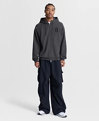 Nike Men's Anthracite Detroit Tigers Authentic Collection Player Raglan Dri-fit Full-Zip Hoodie
