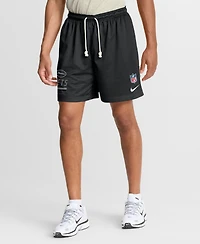 Nike Men's Black/Platinum New York Jets Sideline Standard Issue Dri-fit Reversible Shorts