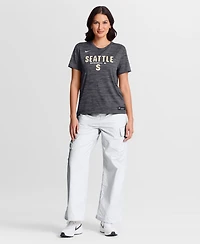 Nike Women's Black Seattle Mariners Authentic Collection Alternate Logo Velocity Dri-fit T-Shirt