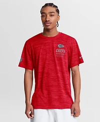 Nike Men's Red Kansas City Chiefs Sideline Double Covered Dri-fit Velocity T-Shirt