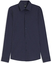 Boss by Hugo Men's Printed Performance-Stretch Fabric Slim-Fit Dress Shirt