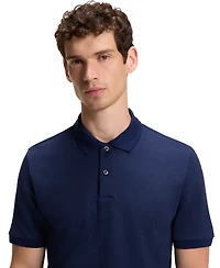 Boss by Hugo Men's Cotton-Silk Jacquard Regular-Fit Polo