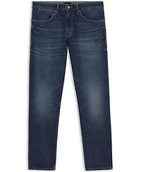 Boss by Hugo Men's Stretch Cotton Contrast Stitching Tapered-Fit Jeans