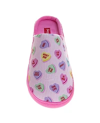 SweetHearts Women's Ladies' Conversation Heart Comfort Slippers