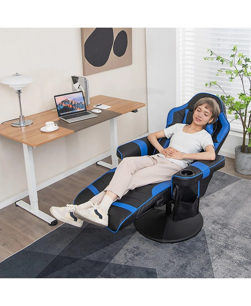 Gouun Massage Video Gaming Recliner Chair with Adjustable Height and Footrest