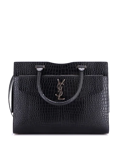 Pre-Owned Saint Laurent Medium Uptown Tote Embossed Leather