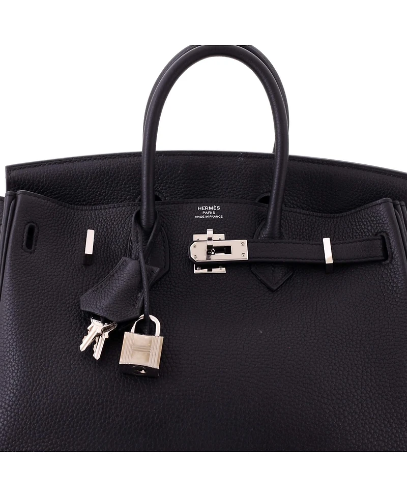 Pre-Owned HERMES Birkin 25 Handbag Togo with Palladium Hardware