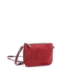 Pre-Owned Saint Laurent Small Zip Crossbody Bag Monogram All Over Suede