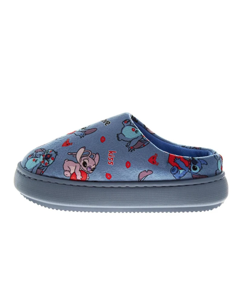 Disney Women's Stitch and Angel Slippers Cozy Fun House Shoes