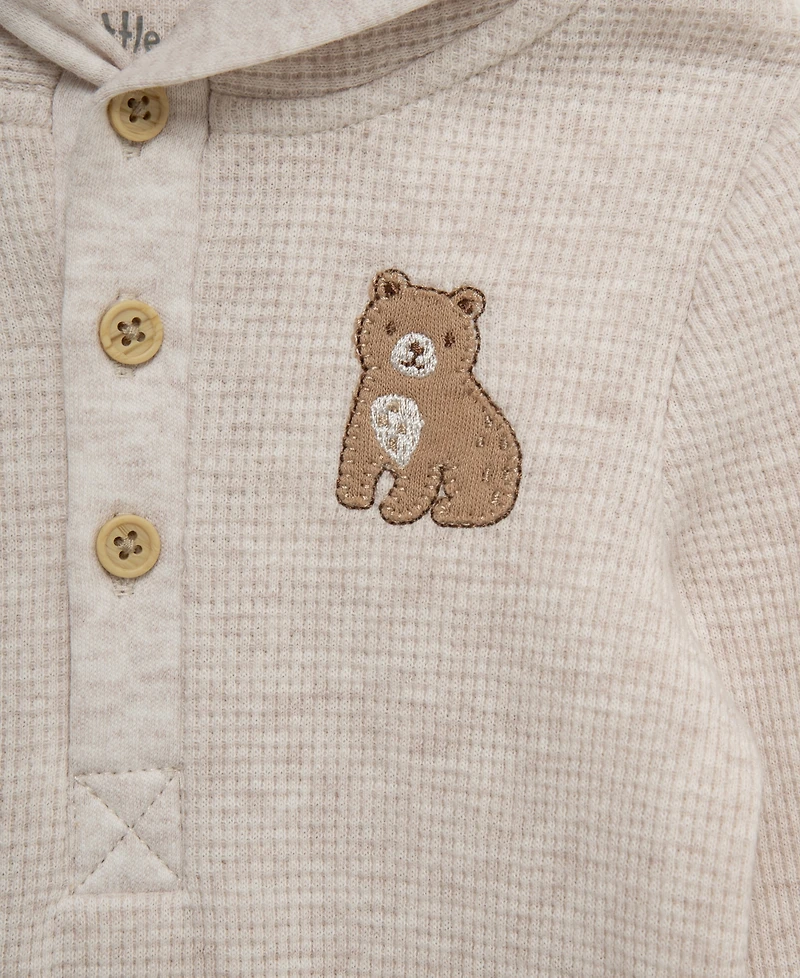 Little Me Baby Boys' Bear Long-Sleeve Bodysuit and Pants, 2-Piece Set