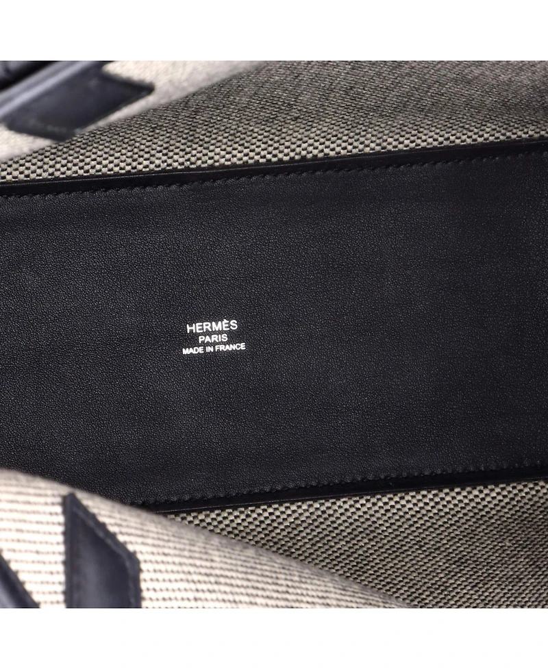 Pre-Owned HERMES Cabas H en Biais Tote Canvas with Leather