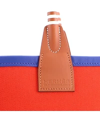Pre-Owned HERMES 25 Sac Steeple Tote Toile with Leather
