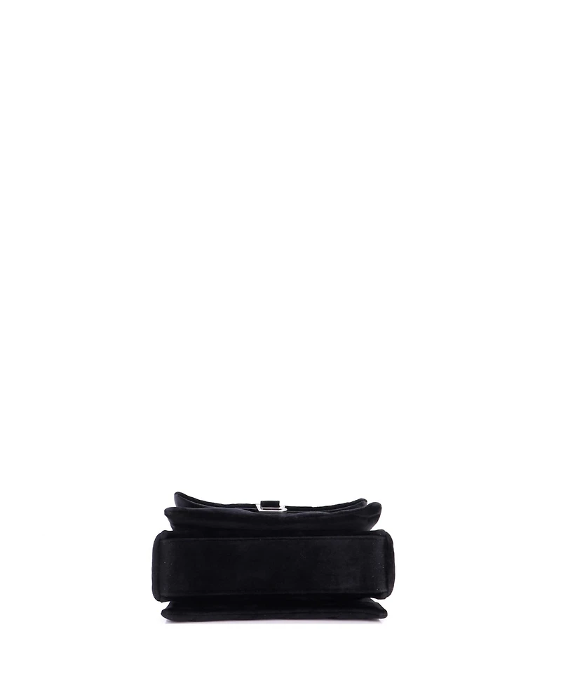 Pre-Owned Balenciaga Small Crush Chain Flap Bag Quilted Velvet