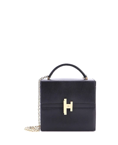 Pre-Owned HERMES Cinhetic Top Handle Bag Chevre Chamkila
