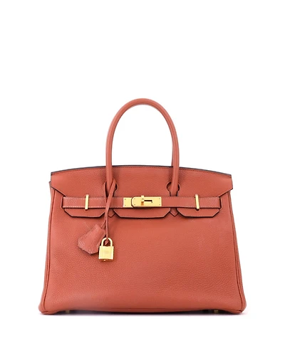 Pre-Owned HERMES Birkin 30 Handbag Brown Togo with Gold Hardware