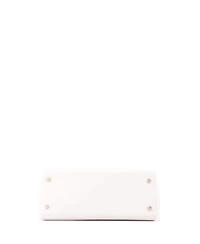 Pre-Owned HERMES Kelly 28 Handbag White Evercolor with Gold Hardware