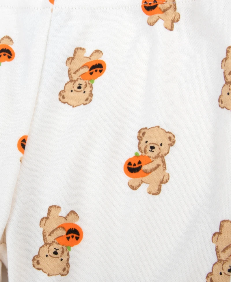 Baby Essentials Boys' My First Halloween Bear Bodysuit, Jogger Pants, Socks and Hat, 4-Piece Set
