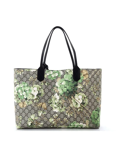 Pre-Owned Gucci Medium Reversible Tote Blooms Gg Print Leather
