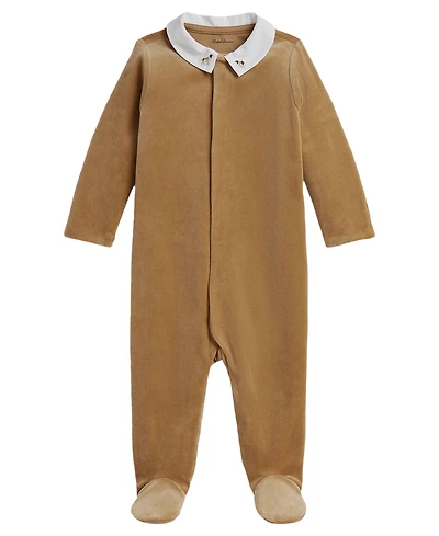 Polo Ralph Lauren Baby Boys' Embroidered Velour Footed Coverall