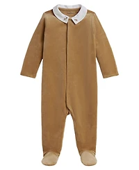 Polo Ralph Lauren Baby Boys' Embroidered Velour Footed Coverall