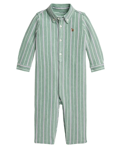 Polo Ralph Lauren Baby Boys' Striped Knit Oxford Coverall