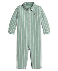 Polo Ralph Lauren Baby Boys' Striped Knit Oxford Coverall