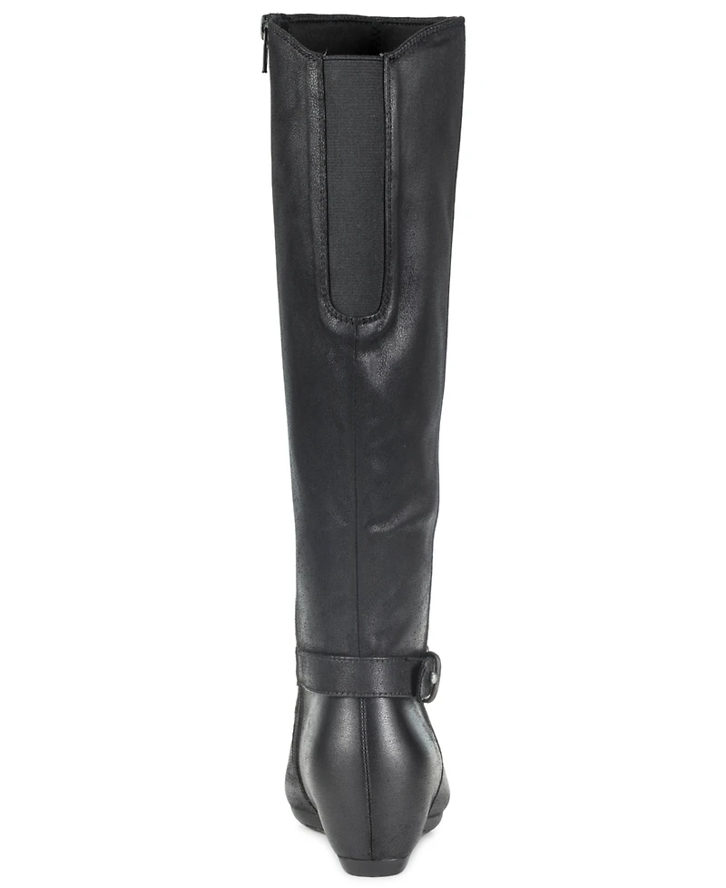 Baretraps Women's Paullina Zipper Tall Round Toe Boots