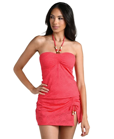 La Blanca Women's Shellbound Bandeau Neck Tankini Top