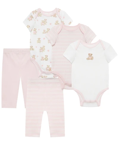 Little Me Baby Girls' Short-Sleeve Bodysuit and Pants, 2-Piece Set