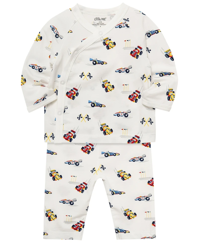 Little Me Baby Boys' Long-Sleeve Top and Pants, 2-Piece Set