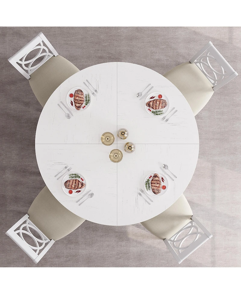 gaomon 47 in Round Large Dining Table Set for 4 to 6