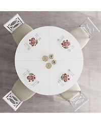 gaomon 47 in Round Large Dining Table Set for 4 to 6