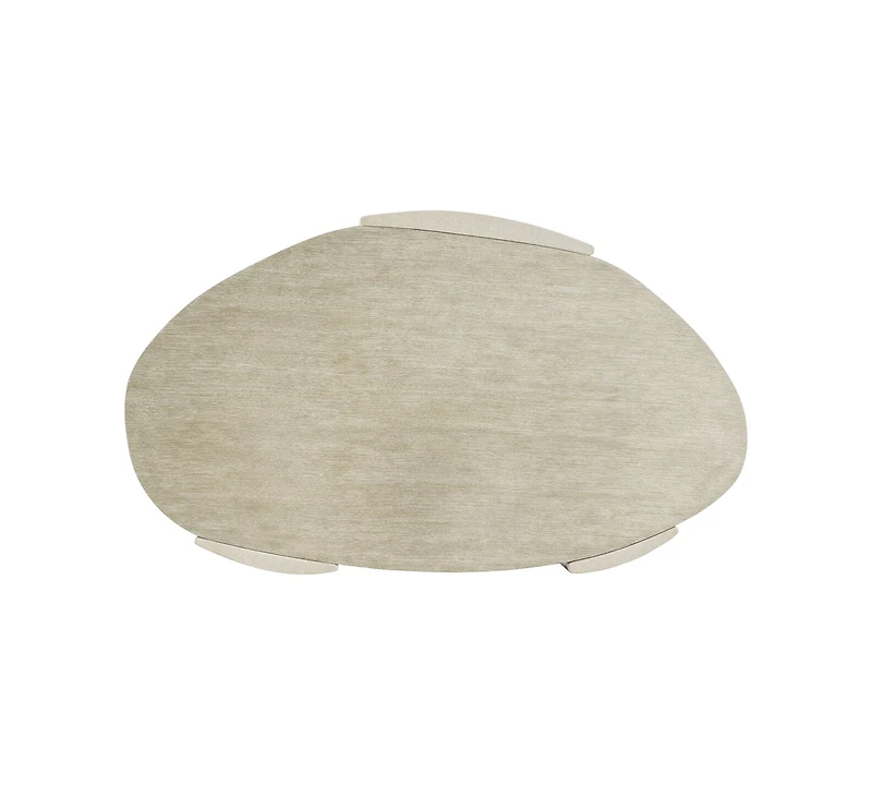 Bernhardt Arcadia 58" Oak Wire-Brushed Clay Oval Cocktail Table