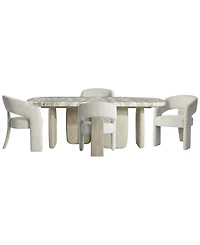 Bernhardt Arcadia 5-Piece Faux Stone Dining Set