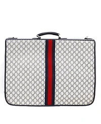 Pre-Owned Gucci Savoy Web Garment Bag Gg Coated Canvas