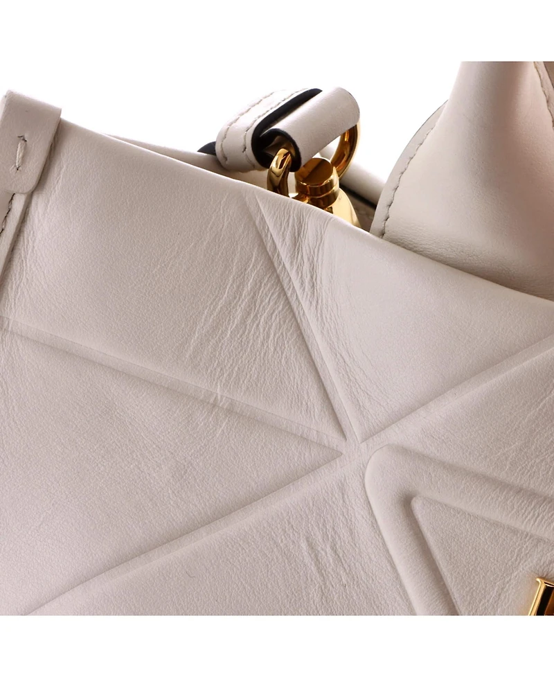Pre-Owned Prada Small Symbole Shopper Tote Embossed Leather
