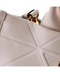 Pre-Owned Prada Small Symbole Shopper Tote Embossed Leather